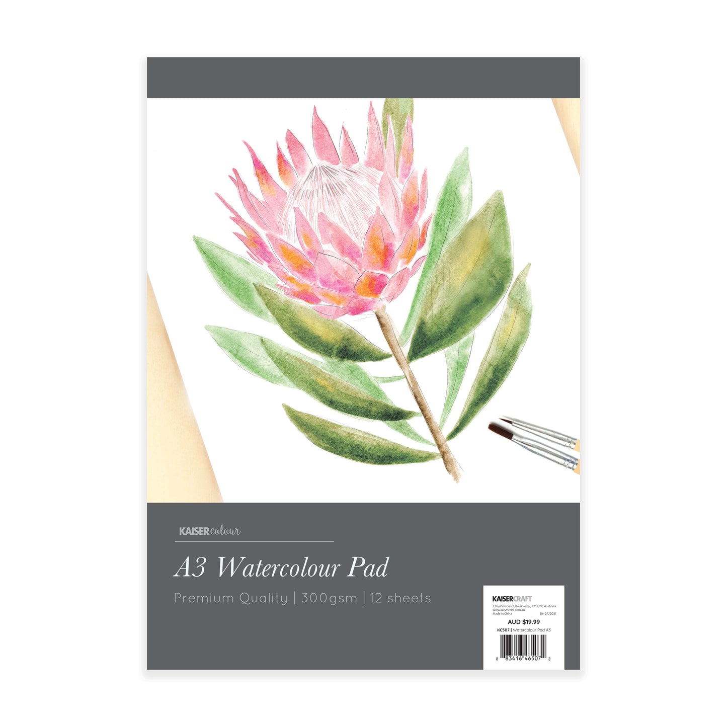 Watercolour Pad A3, 12 sheets