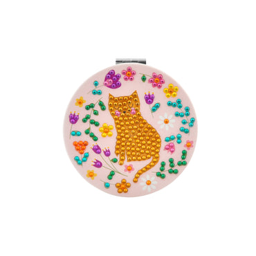 Kaisercraft Sparkle Pocket Mirror - HAPPY CAT ROUND