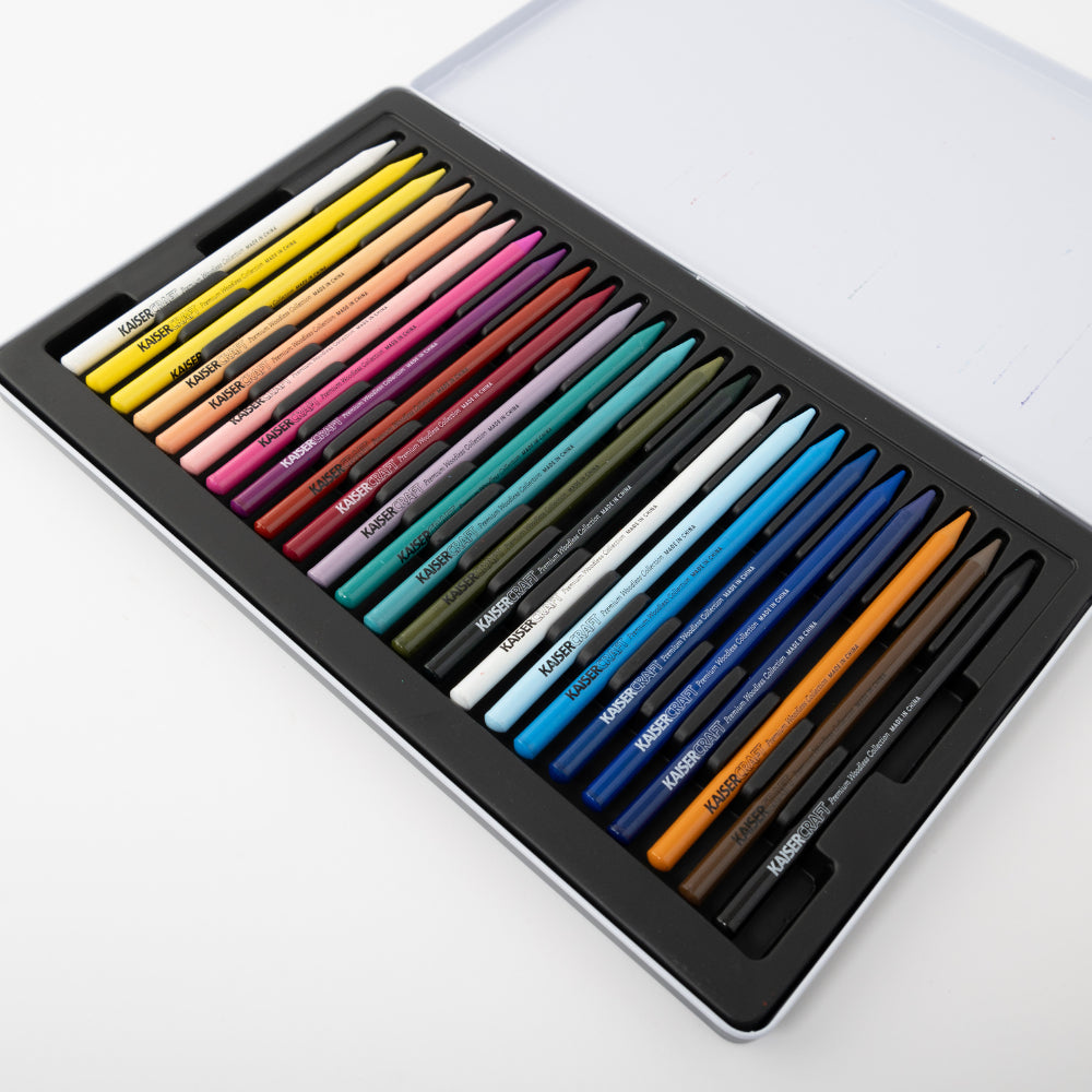 Premium Woodless Oil Based Pencils 24 Pack