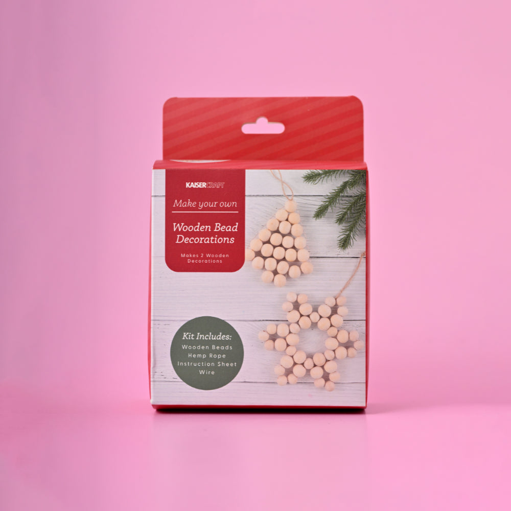 Christmas Make Your Own Wooden Bead Decorations