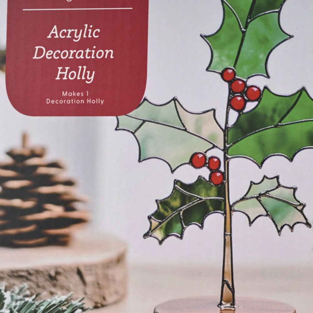 Christmas Paint Your Own Acrylic Decoration Kit - Holly