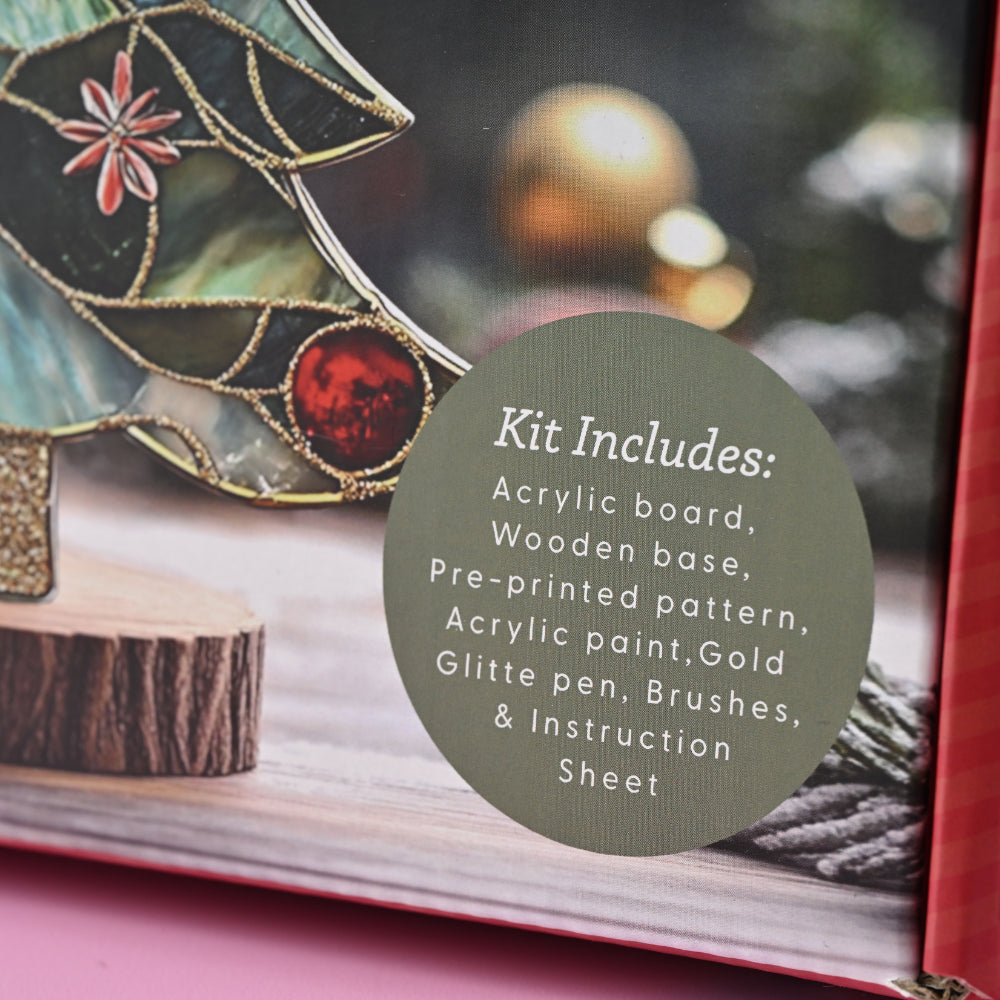 Christmas Paint Your Own Acrylic Decoration Kit - Tree