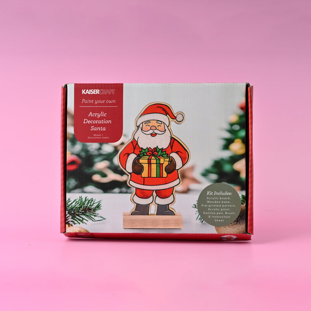 Christmas Paint Your Own Acrylic Decoration Kit - Santa