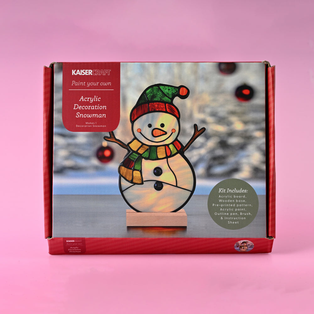 Christmas Paint Your Own Acrylic Decoration Kit - Snowman