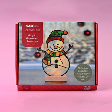 Christmas Paint Your Own Acrylic Decoration Kit - Snowman