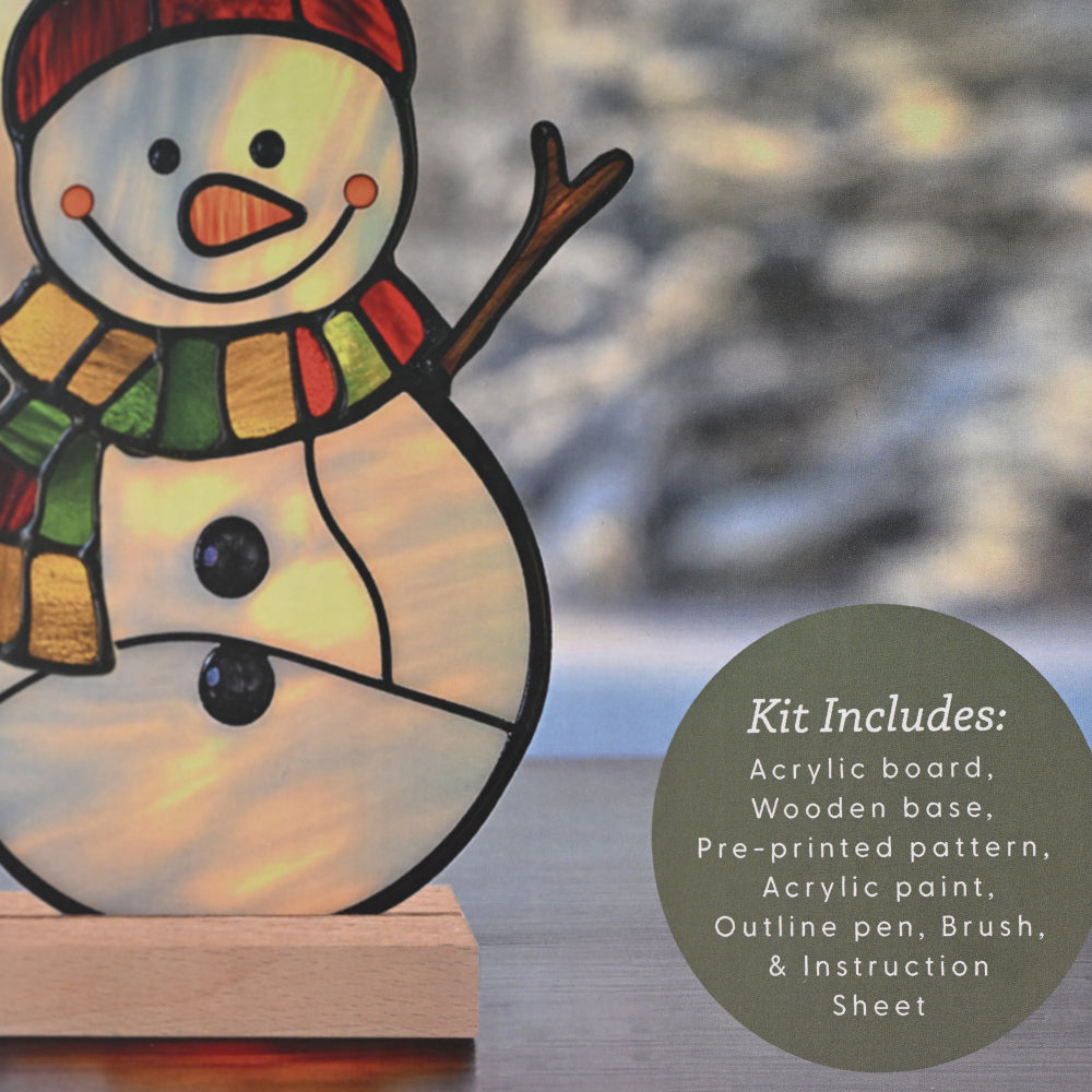 Christmas Paint Your Own Acrylic Decoration Kit - Snowman