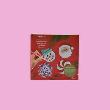 Christmas Sparkle Coaster Kit 4 pack - Festive