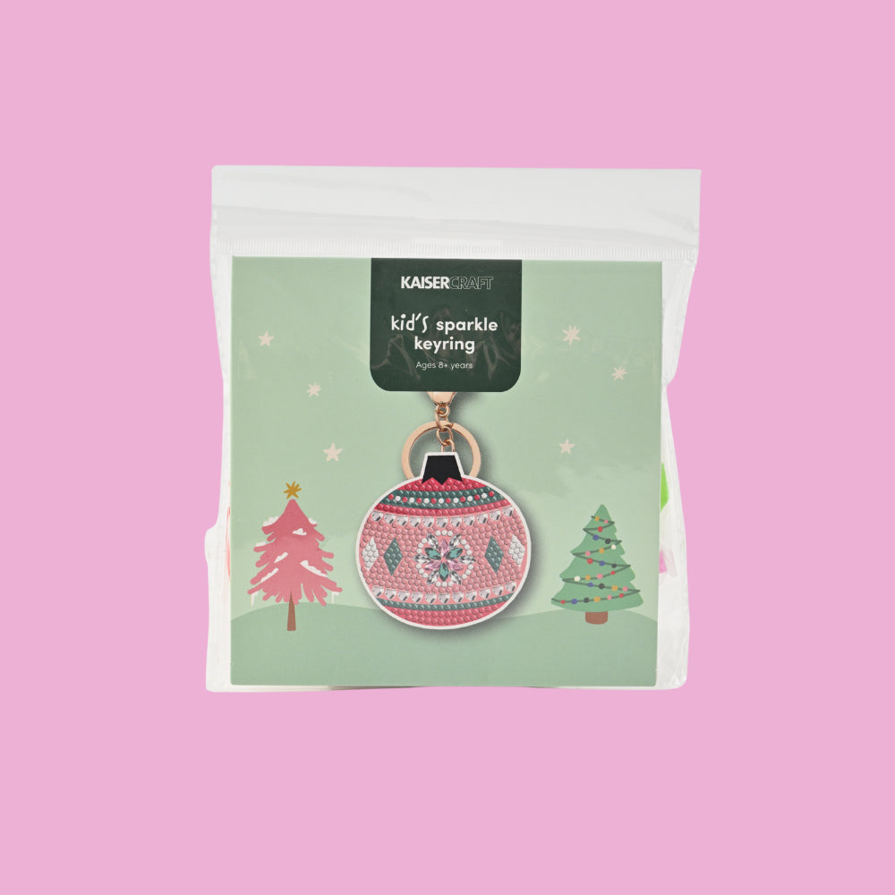 Christmas Sparkle Keyring - Bauble