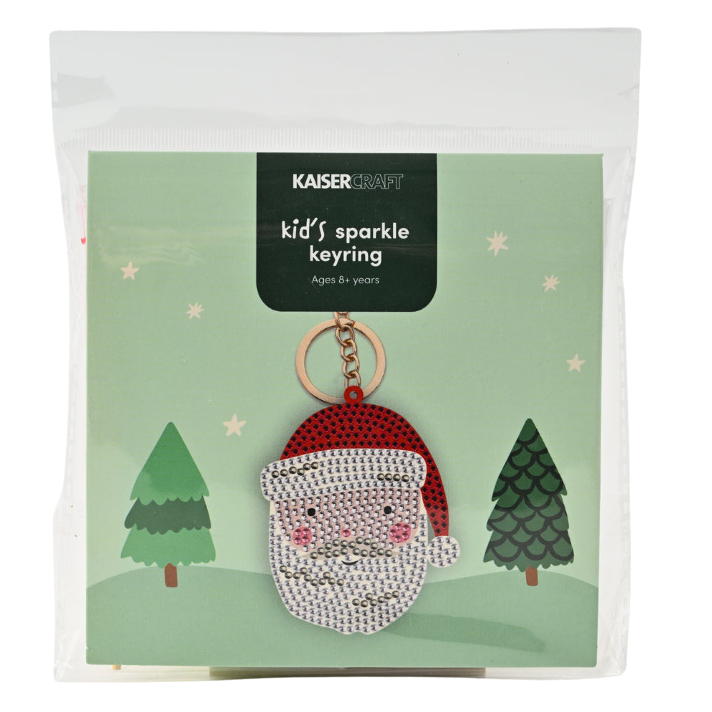 Christmas Sparkle Keyring - Santa