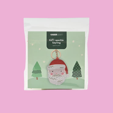 Christmas Sparkle Keyring - Santa