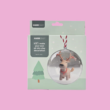 Kids Christmas Make Your Own Air Dry Clay Decorations - Reindeer