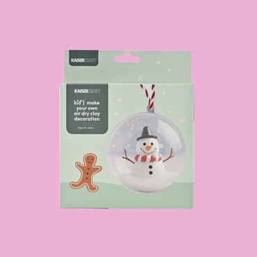Kids Christmas Make Your Own  Air Dry Clay Decorations - Snowman