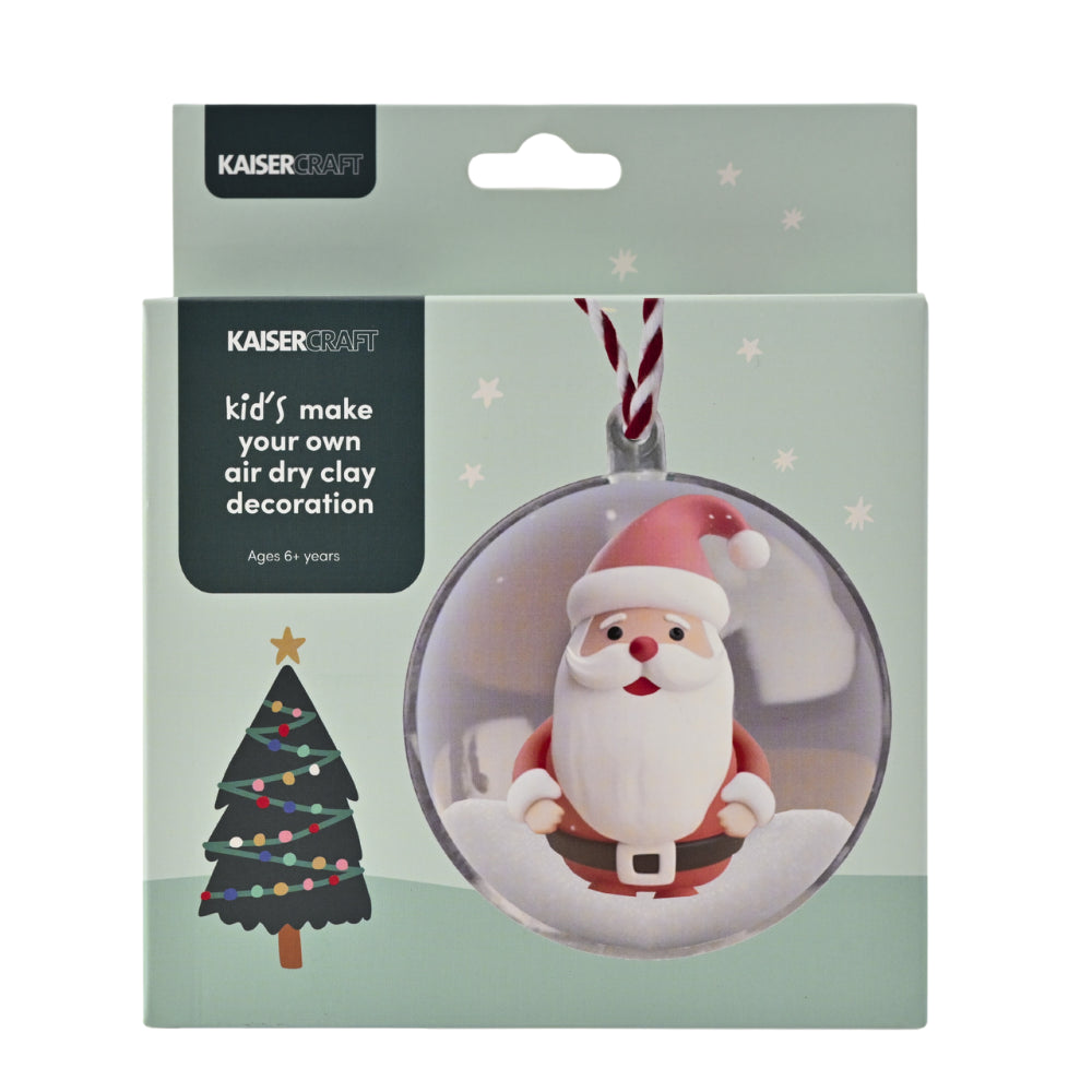 Kids Christmas Make Your Own Air Dry Clay Decorations - Santa