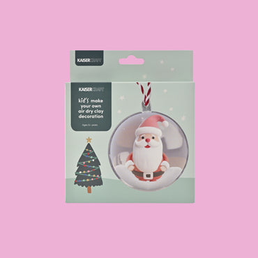 Kids Christmas Make Your Own Air Dry Clay Decorations - Santa