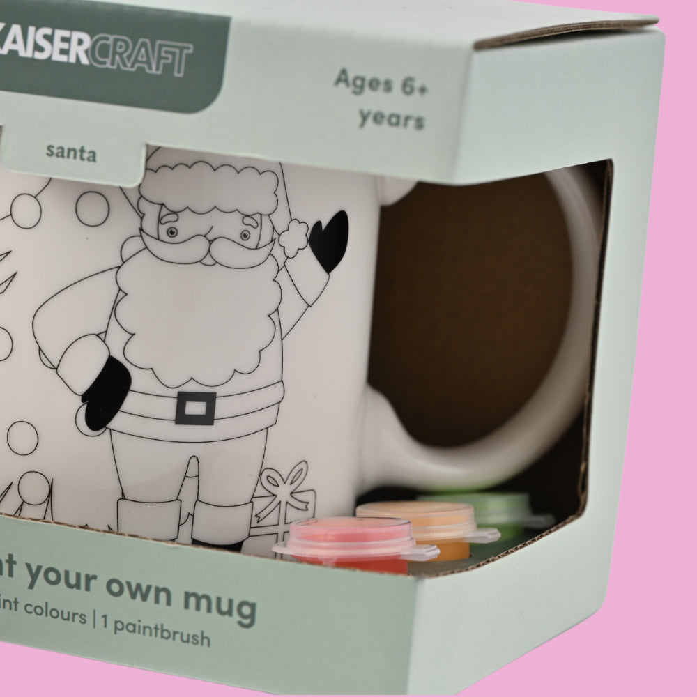 Christmas Paint Your Own Novelty Mug - Santa
