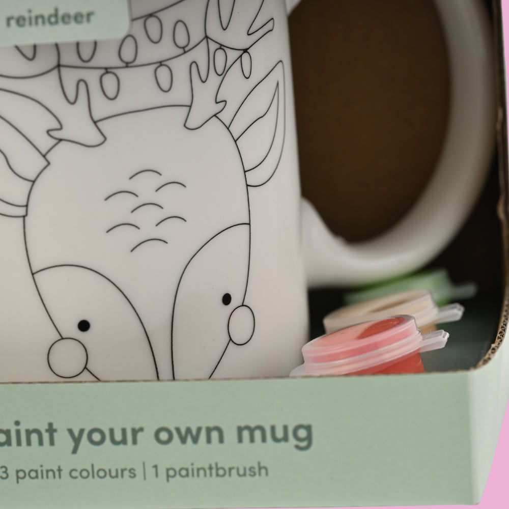 Christmas Paint Your Own Novelty Mug - Reindeer