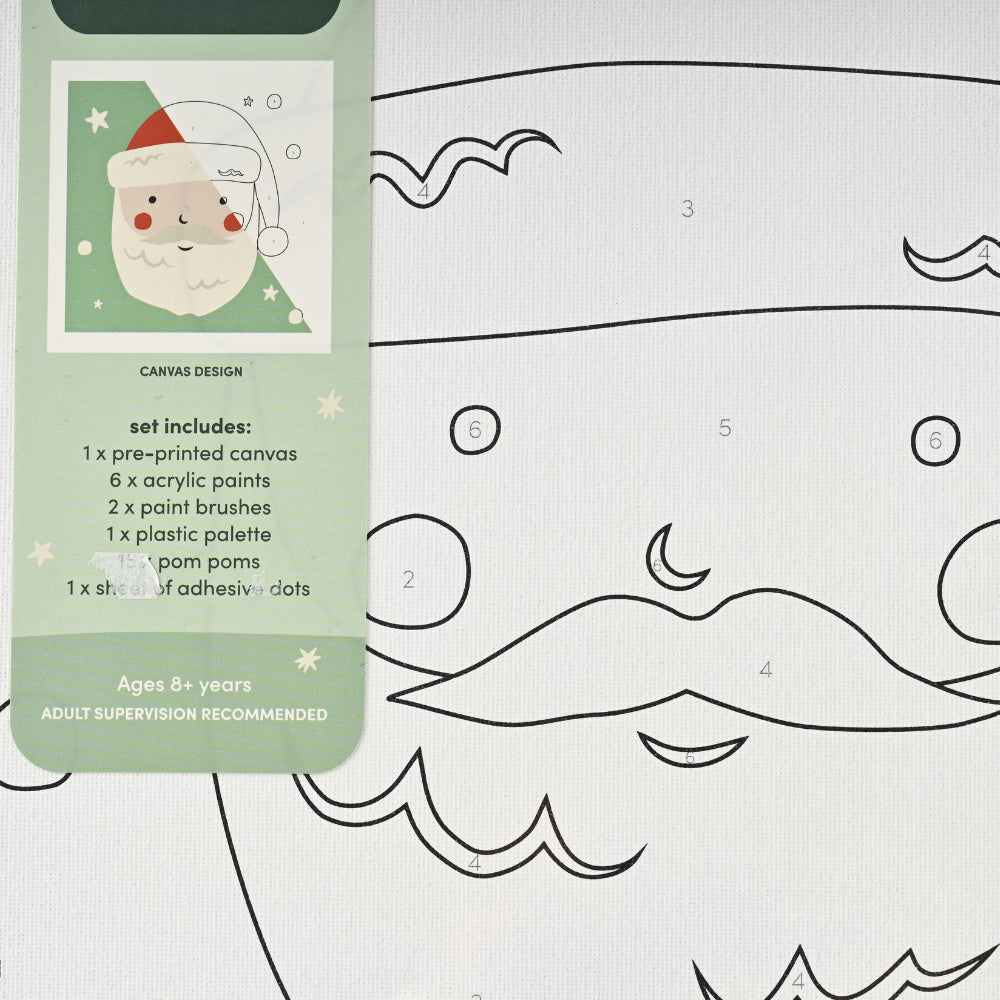 Christmas Paint By Numbers Mini Canvas 30x30cm - Santa