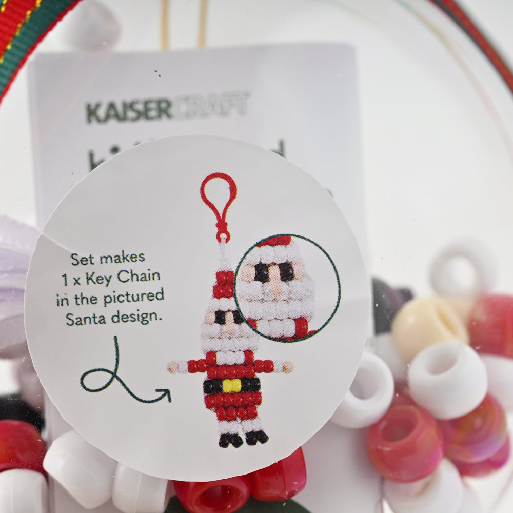 Christmas Bead Set Keychain Decorations - Santa