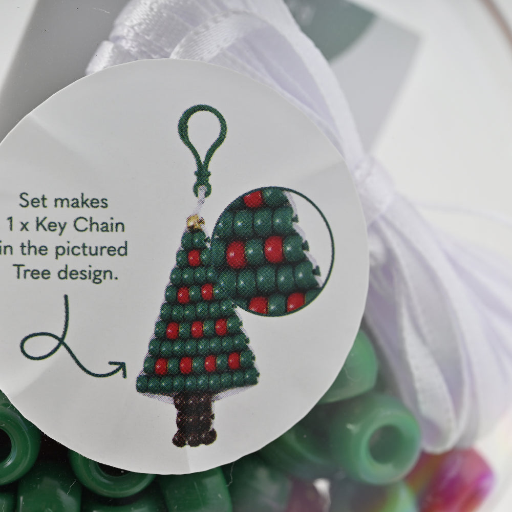 Christmas Bead Set Keychain Decorations - Tree