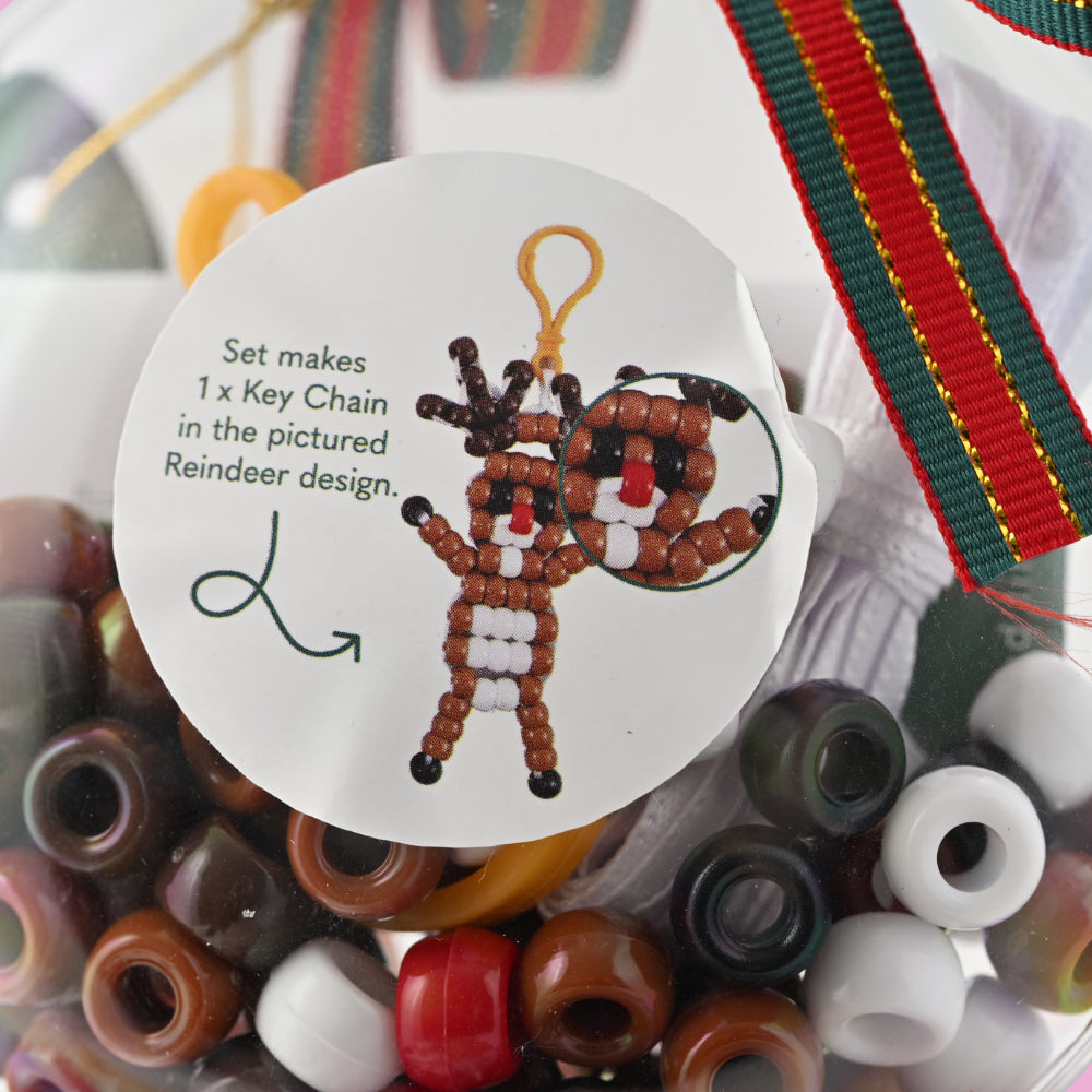 Christmas Bead Set Keychain Decorations - Reindeer
