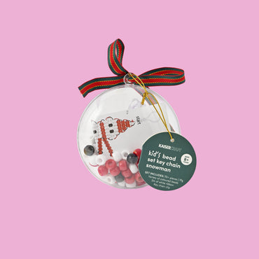 Christmas Bead Set Keychain Decorations - Snowman