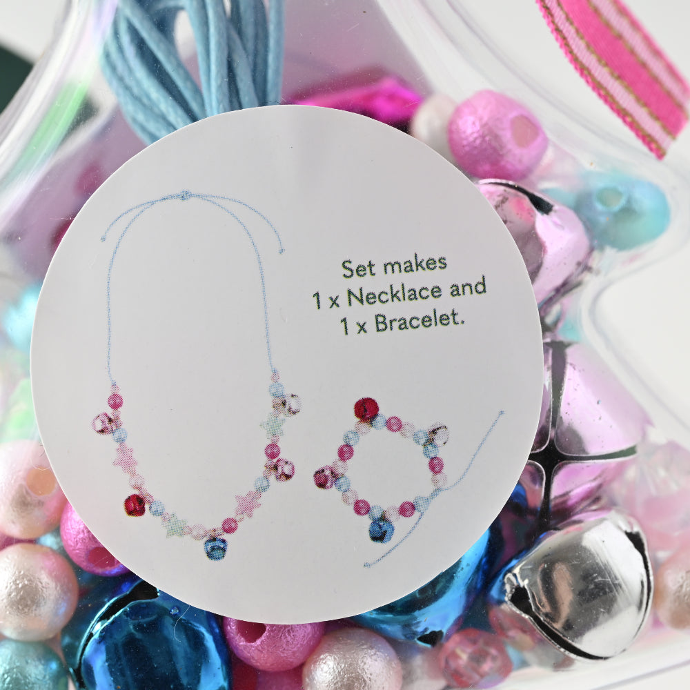 Christmas Bead Set Keychain Decorations - Tree Pink Bells