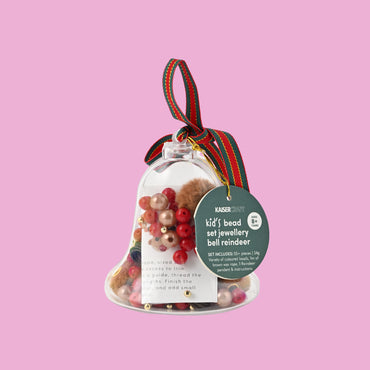 Christmas Bead Set Keychain Decorations - Bell Reindeer