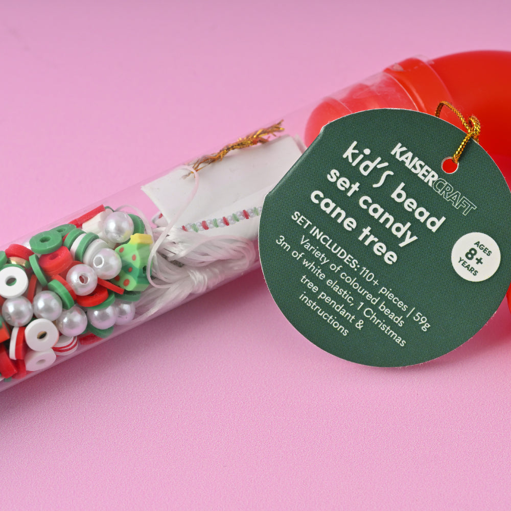 Christmas Kid's Bead Set Candy Cane - Tree Necklace/Bracelet