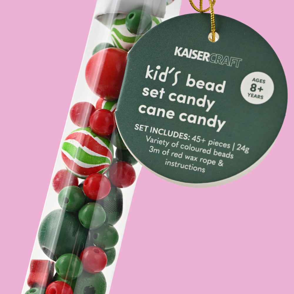 Christmas Bead Set Candy Cane - Candy Necklace/Bracelet