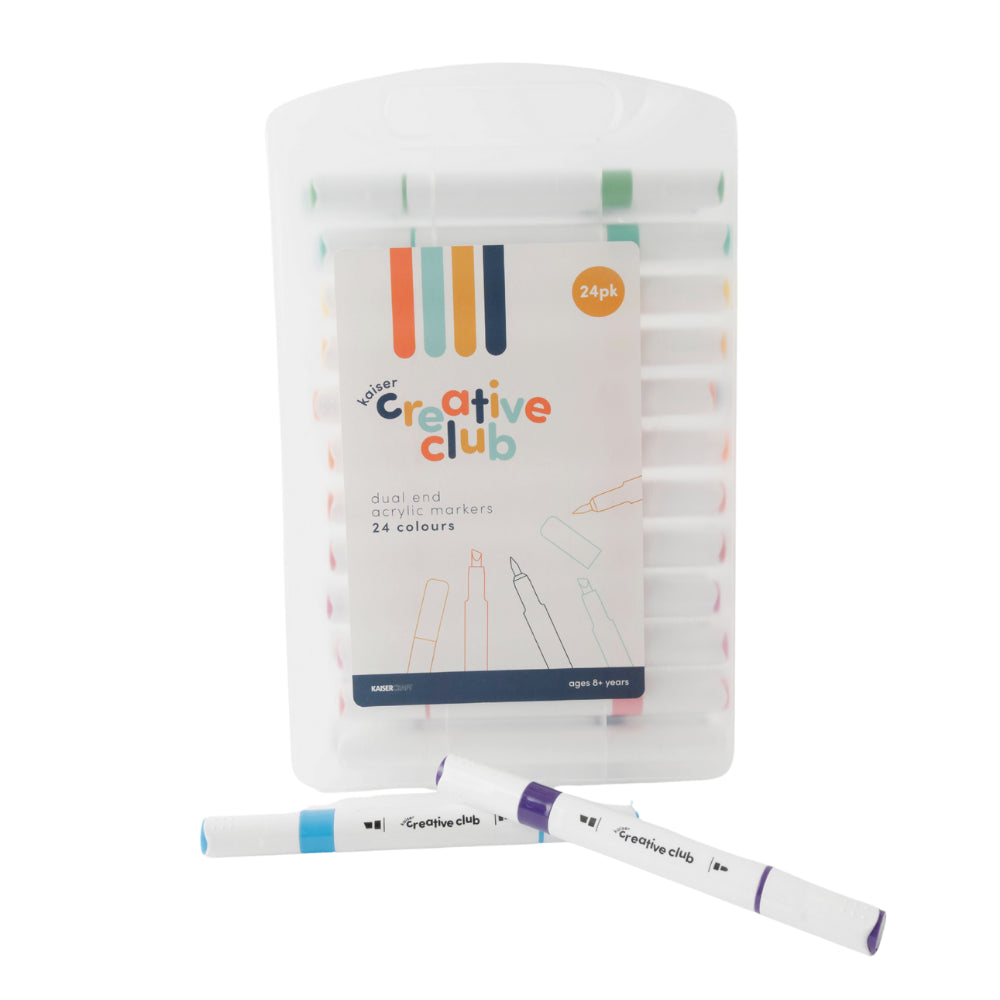 Creative Club Dual End Acrylic Markers 24pk