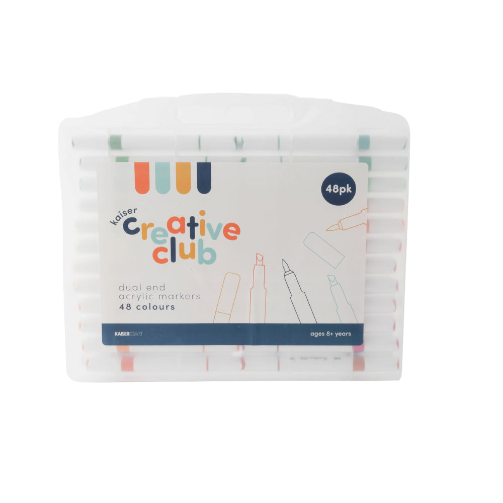 Kaiser Creative Club - Kids Dual End Acrylic Markers 48pk