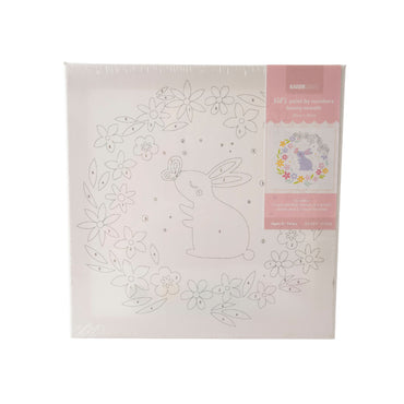 Kids Easter PBN Canvas 25x25 - BUNNY WREATH