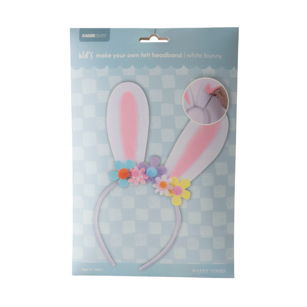 Kids Easter MYO Headband - WHITE BUNNY