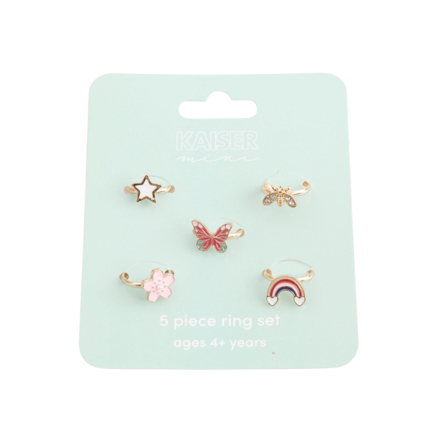 Kids Ring Set 5pc - GOLD FLOWER