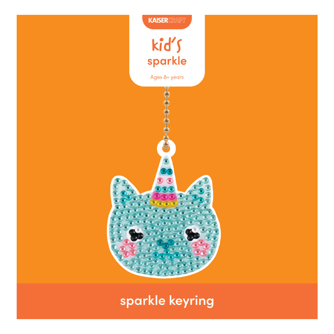 Creative Club - Kids Sparkle Keyring - KITTYCORN
