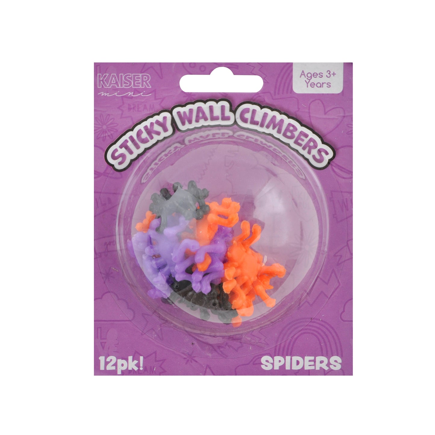 Kaiser Toy Box - Kids Sticky Wall Climber - SPIDERS