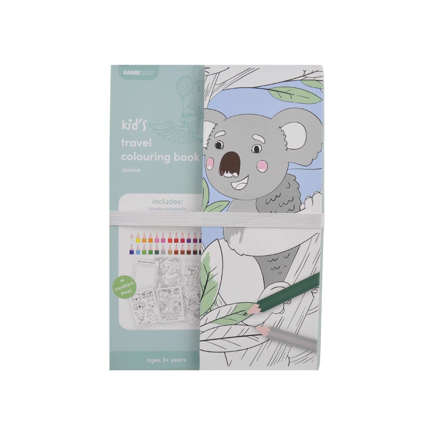 Kaiser Creative Club - Kids A5 Travel Colouring Book & Pencil Set - AUSSIE