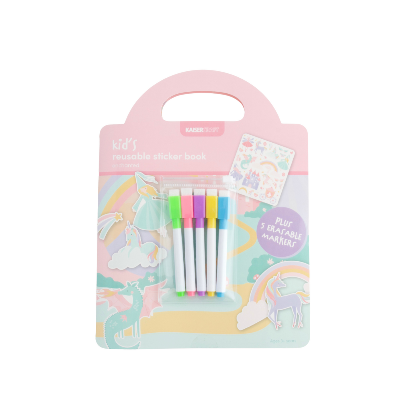 Kaiser Creative Club - Kids Reusable Sticker Book - ENCHANTED