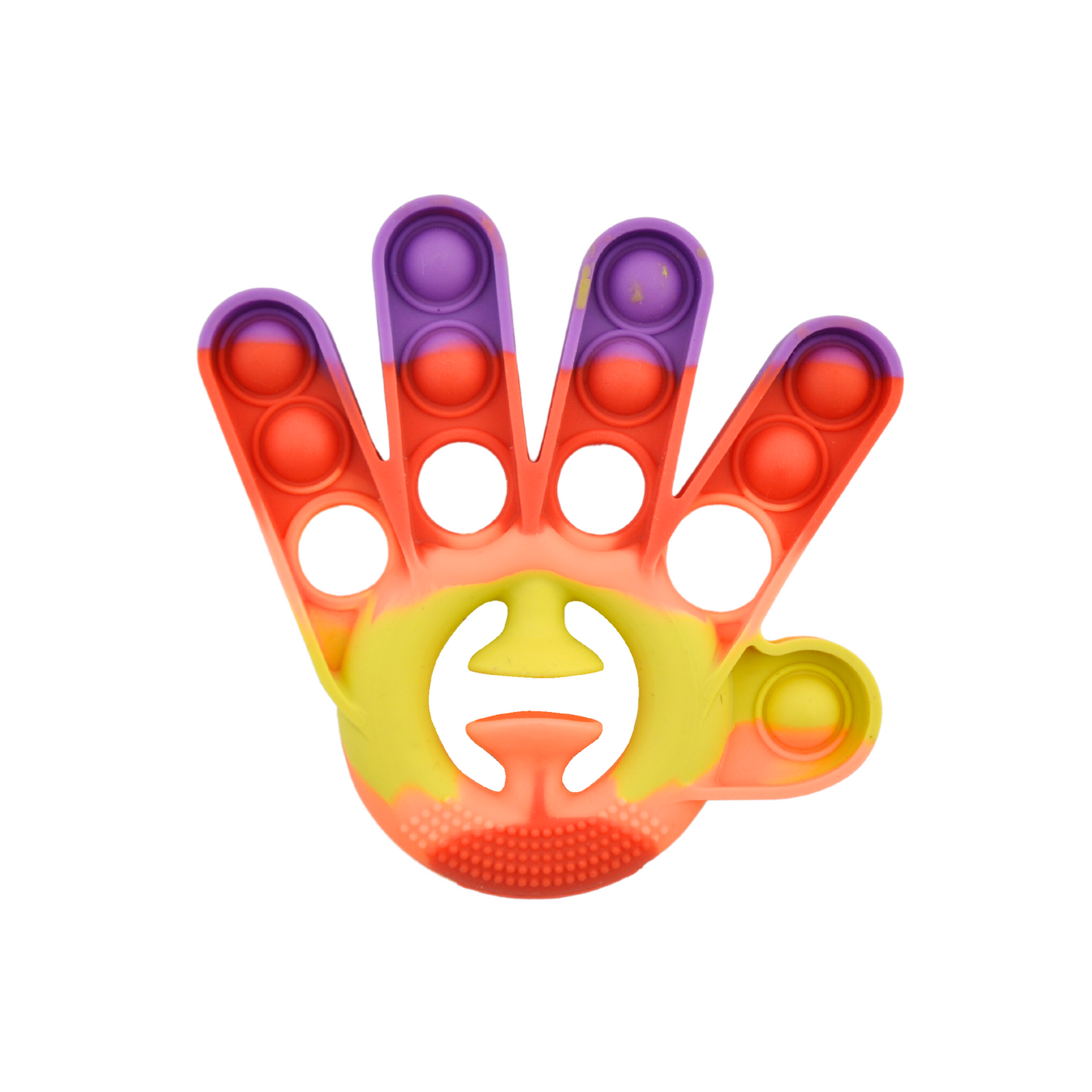 Kaiser Toy Box - Kids Fidget Hand - RED RAINBOW