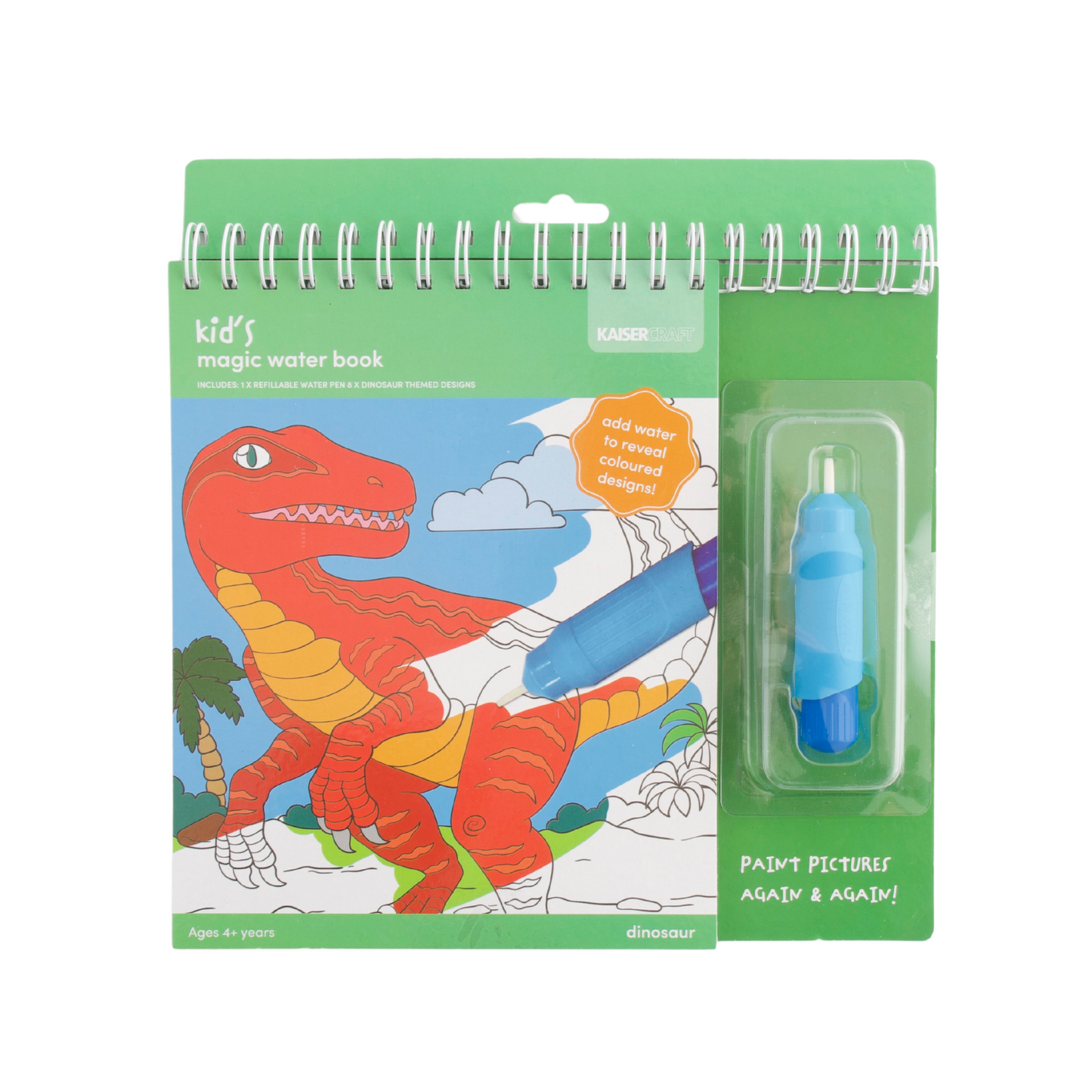 Kaiser Creative Club - Kids Magic Water Book - DINOSAUR