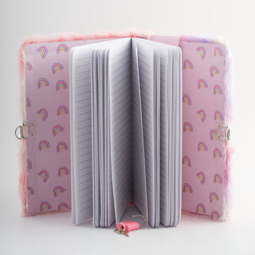 K Mini Lockable Diary - FLUFFY SQUISHY UNICORN