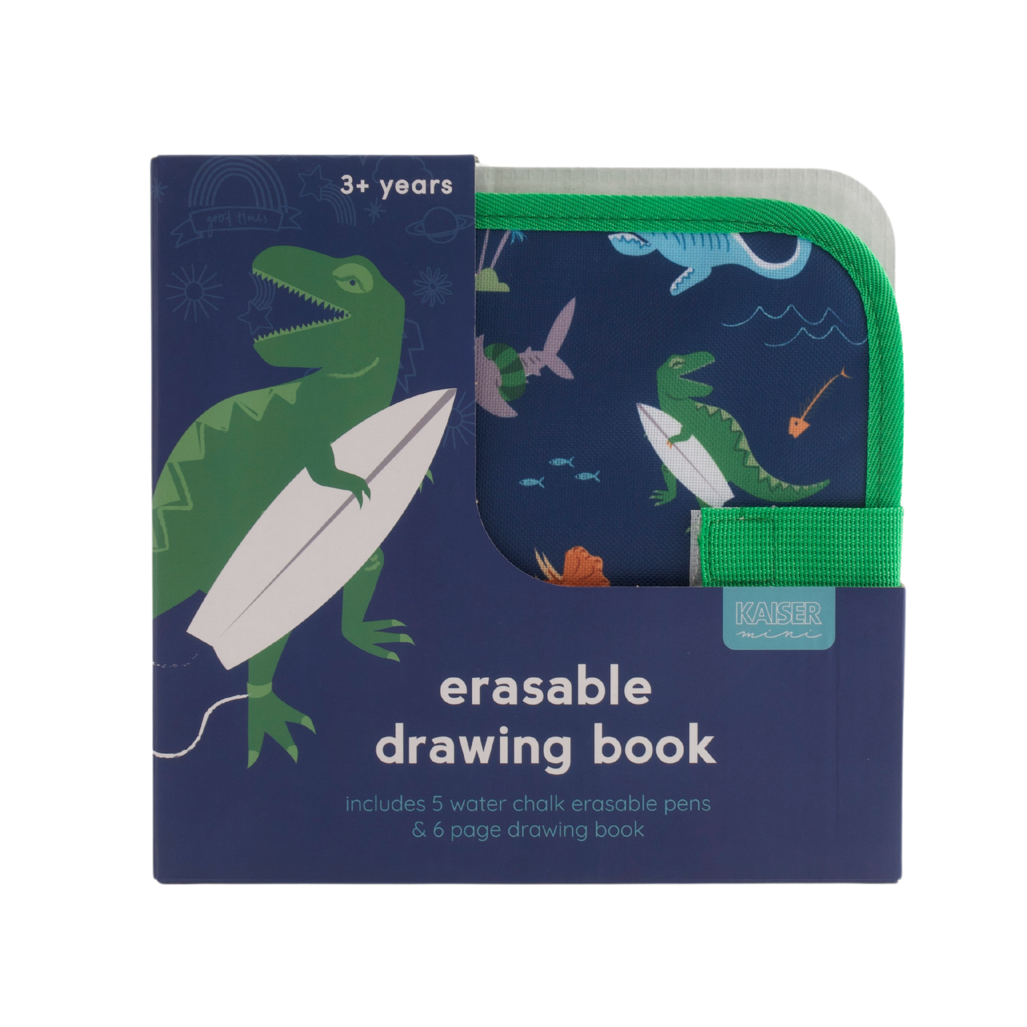 Kaiser Creative Club - Kids Erasable Drawing Book SS24 - AQUA DINO