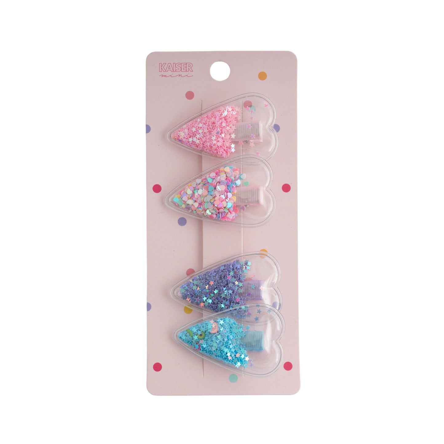 Kids 4pk Sprinkle Clip Set - OVAL HEART