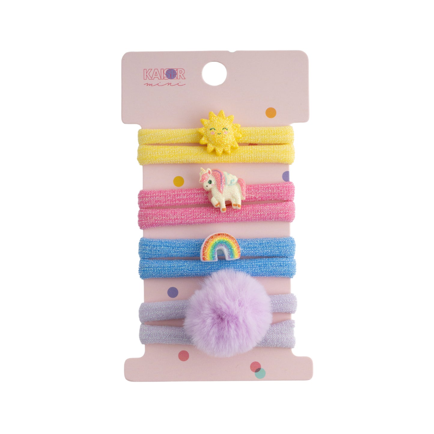 Kids 4pk Novelty Flat Hair Tie Set - SUN