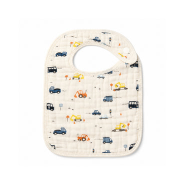 Peek-A-Boo Collection Baby 2pk Muslin Bib - CONSTRUCTION