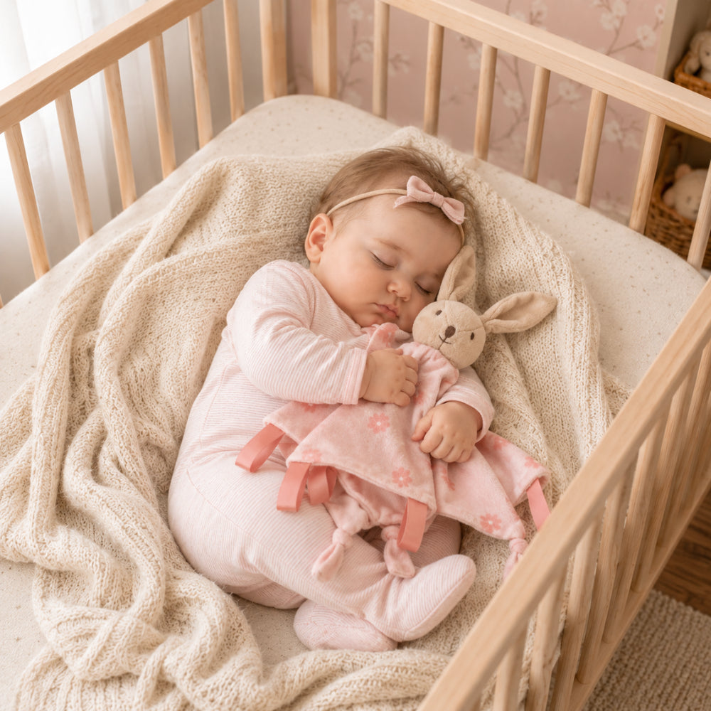 Peek-A-Boo Collection Baby Comforter - TAUPE BUNNY