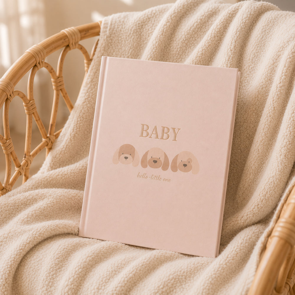 Peek-A-Boo Collection Baby Milestone Book - PUPPY