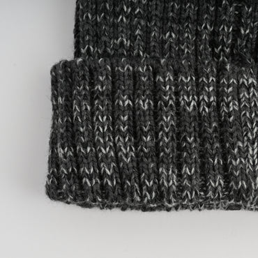 K Mini Winter Beanie - CHARCOAL ROAR POM POM