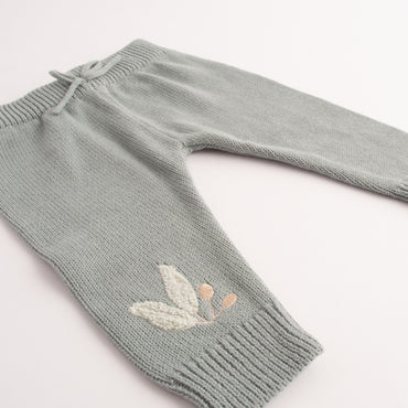Baby Knit Jogger - DUSTY BLUE Size 0-6M