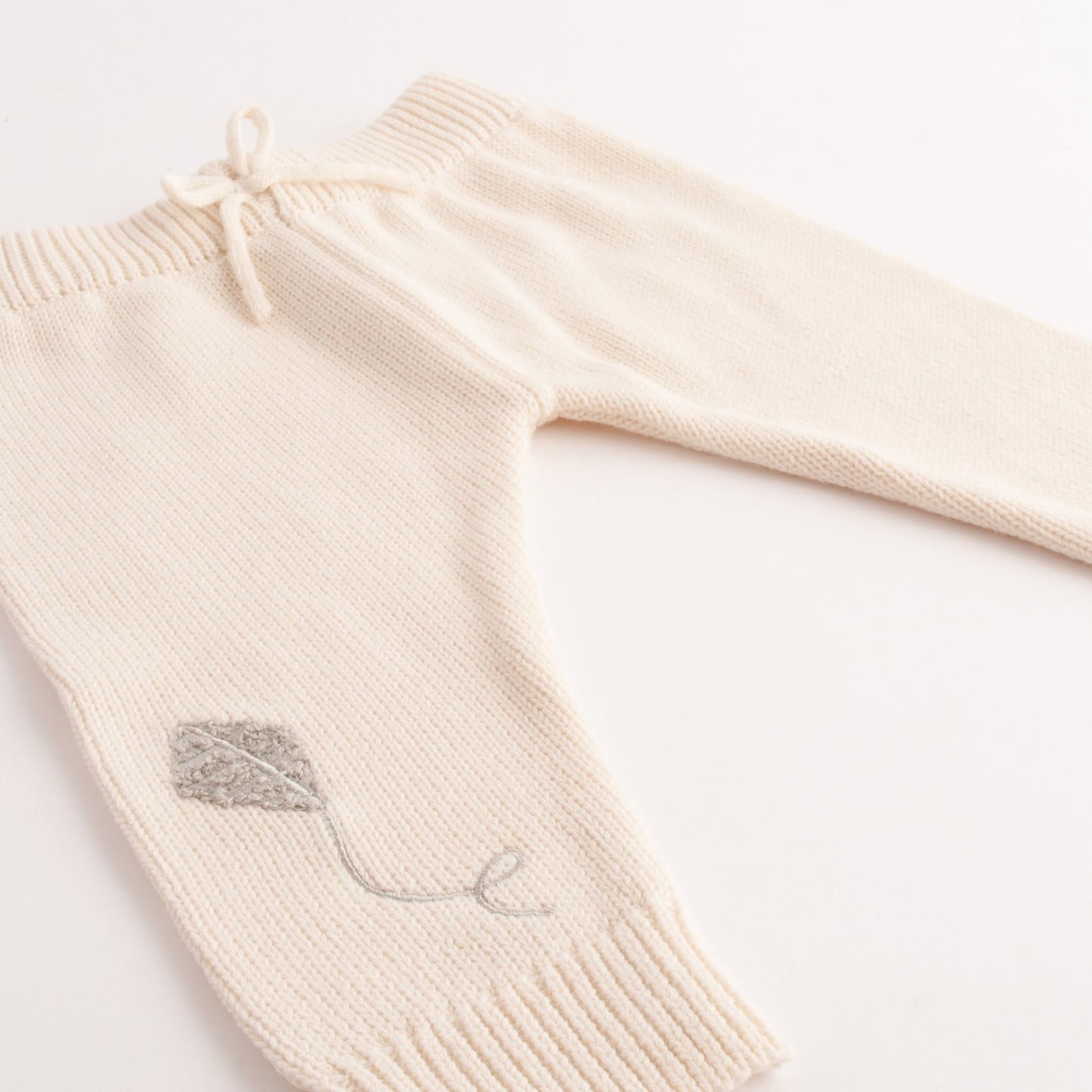 Baby Knit Jogger - CREAM Size 0-6M